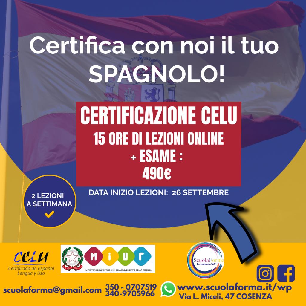 spagnolo certificazione celu